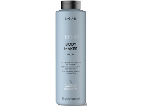 Lakme apimties plaukams suteikiantis balzamas Teknia Body Maker Balm ploniems ir silpniems plaukams 1000ml